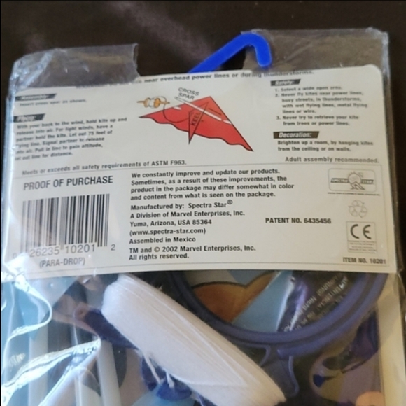 Rare VTG Sealed Marvel Enterprises Fly N Drop Kite - Picture 6 of 7